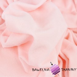Welur bawełniany odzieżowy - pudrowy róż