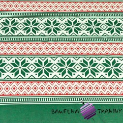 Christmas pattern with green stripes