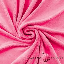 Minky gładki Premium różowy (Candy pink)