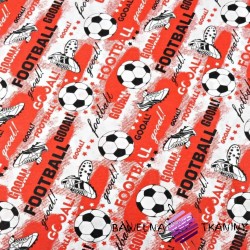 Cotton football goal! on red background