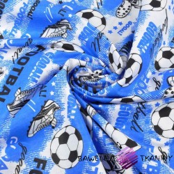 Cotton football goal! on blue background